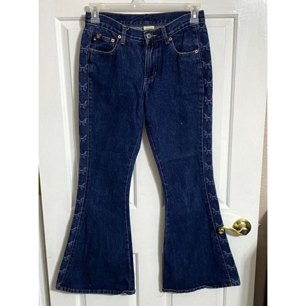 Trust Me Jeans Womens Size 7 Butterfly Pattern Flare